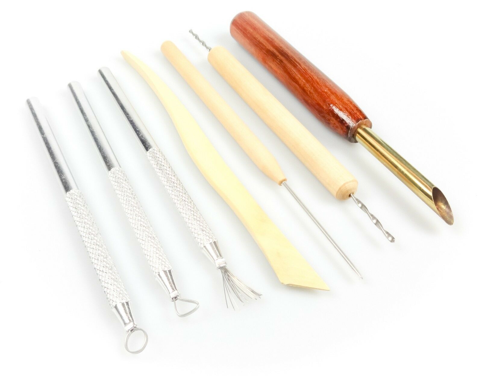 New 7pc Clay Sculpting Set Kit Wax Carving Pottery Tool Shaping Polymer Modeling