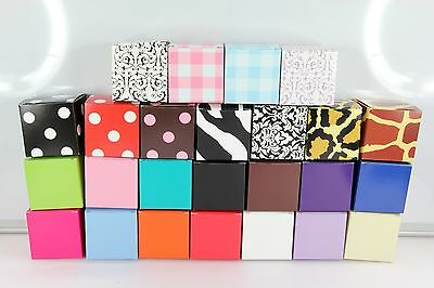 25x 2'' Cube Wedding Bridal Baby Shower Party Favor Treat Candy Gift Boxes 2x2x2