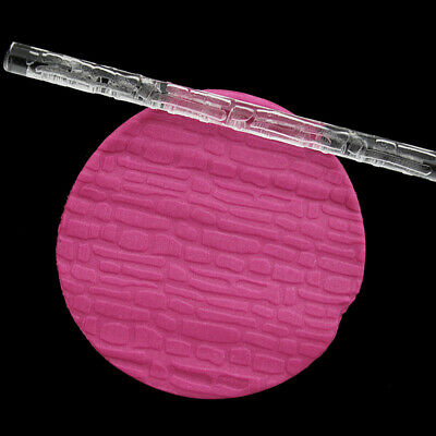 Acrylic Transparent Rolling Pin Brick Texture Embossing Bar Polymer Clay Tool