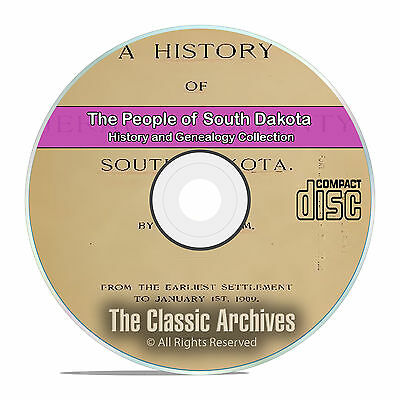 South Dakota SD, People Cities, Towns, History and Genealogy 77 Books DVD CD B13