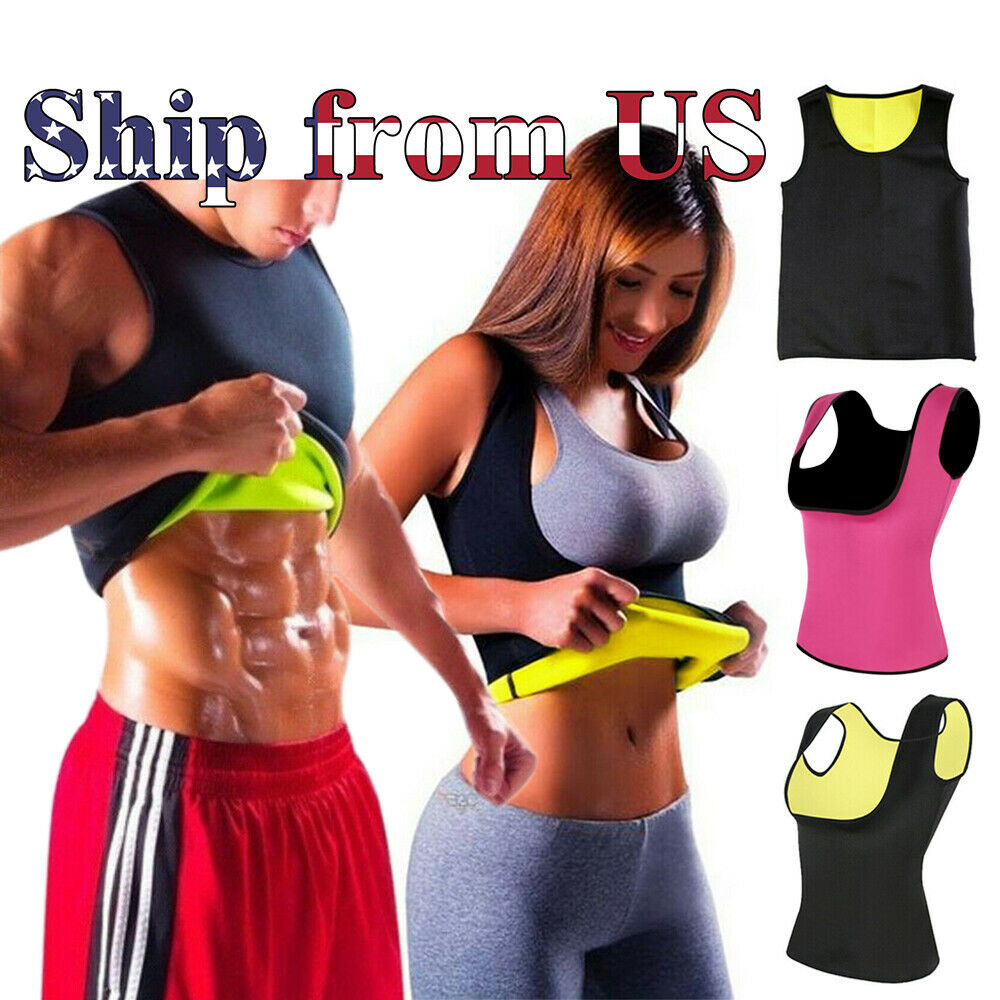 Men & Women Sauna Sweat Slimming Trainer Vest Neoprene Yoga Thermal Body Shaper
