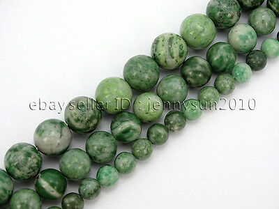 Natural Qinghai Jade Jasper Gemstone Round Beads Strand 15.5'' 6mm 8mm 10mm