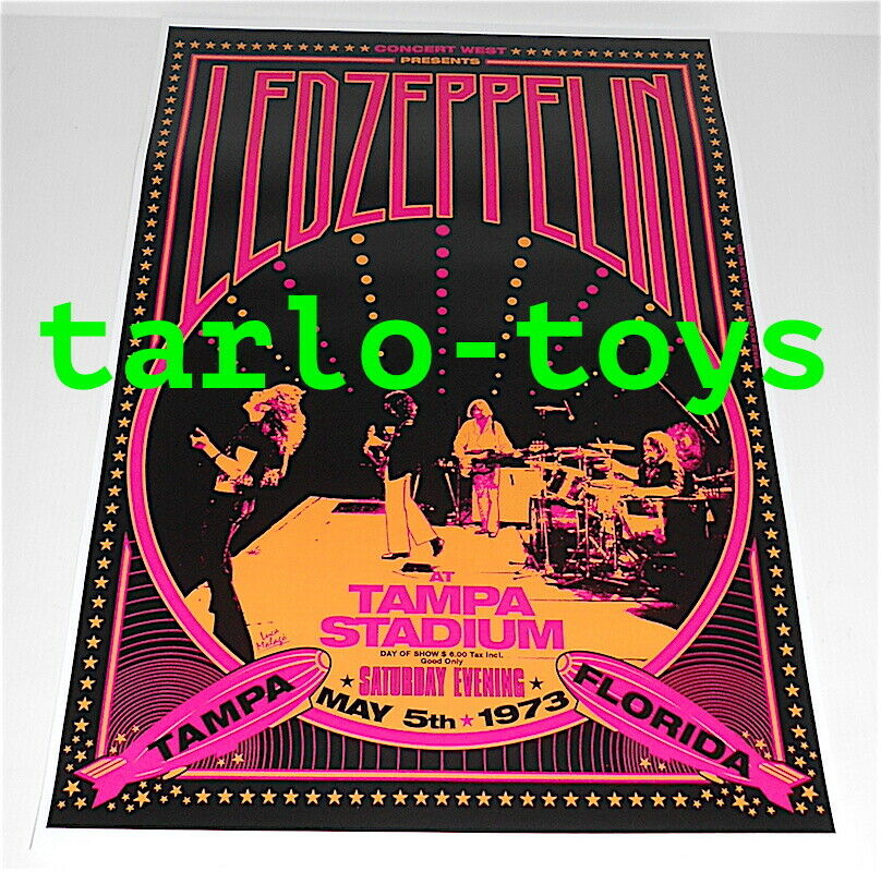LED ZEPPELIN - Tampa, Us - 5 may 1973   - concert poster