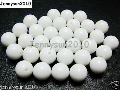 100pcs Natural White Alabaster Gemstone Round Ball Beads 4mm 6mm 8mm 10mm 12mm