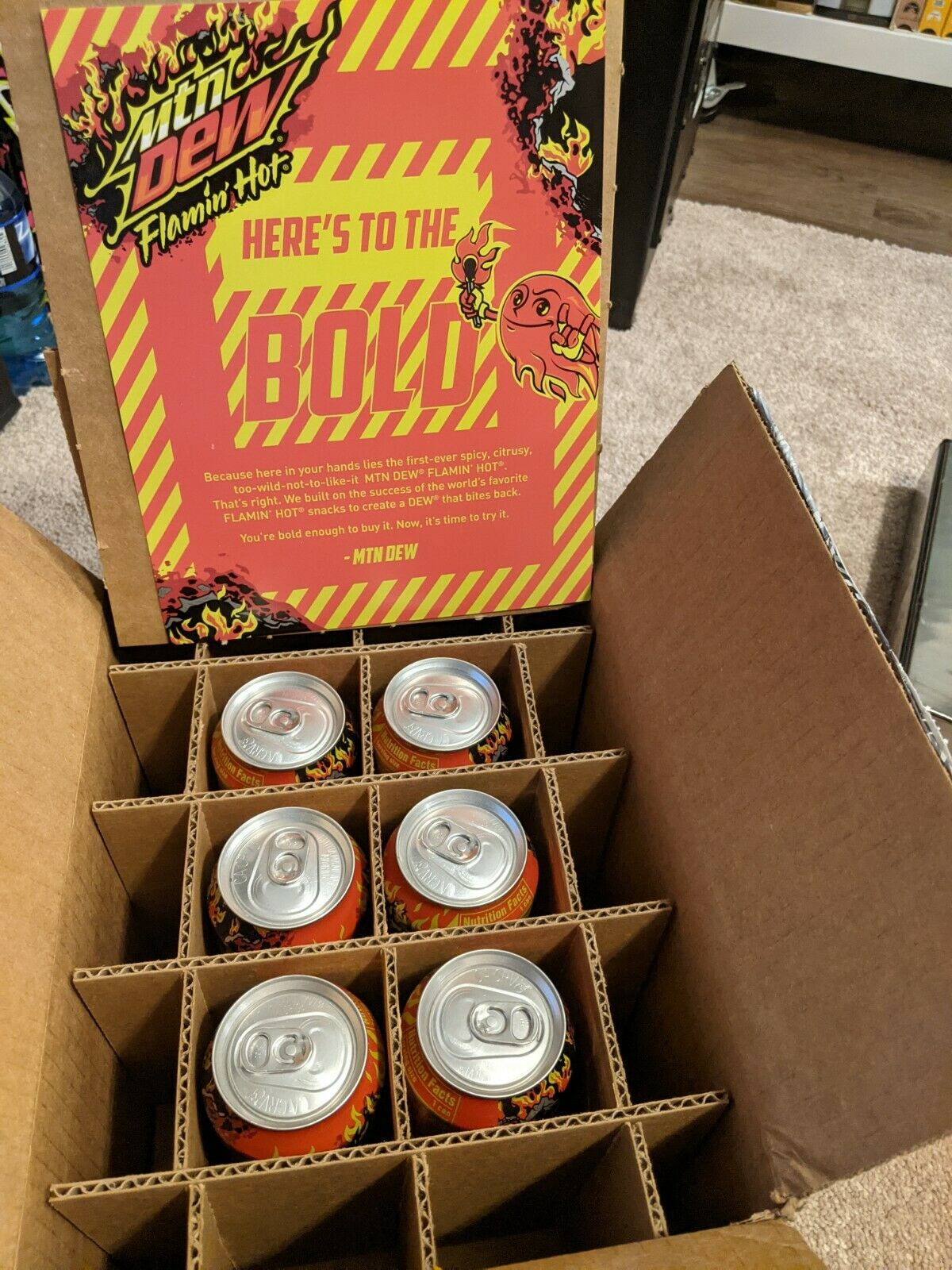 Mountain Dew Flamin' Hot 6 Cans Limited Edition