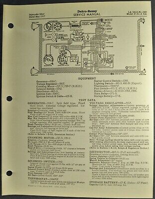 1937-1938 Lasalle Wiring Diagram Sheet Excellent Original Not A Reprint