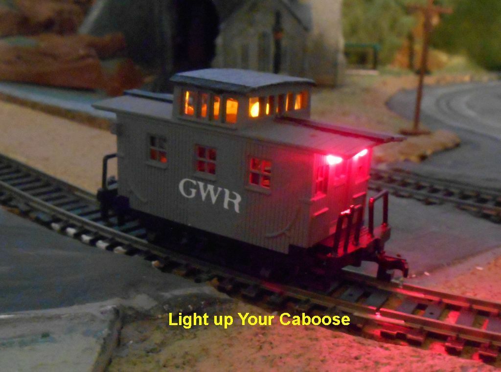 Ho Caboose Lighting Kit With Track Pickup Wheel Set 33"  Plus 4 Leds