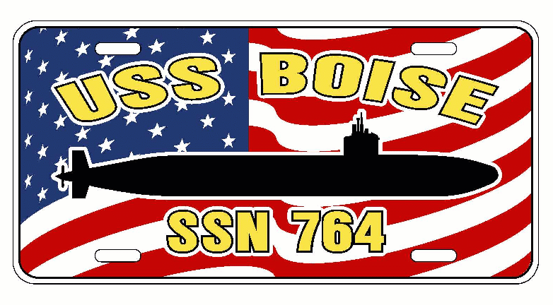 USS BOISE SSN 764 License Plate U S Flag Car Truck RV U S Navy Military SS6