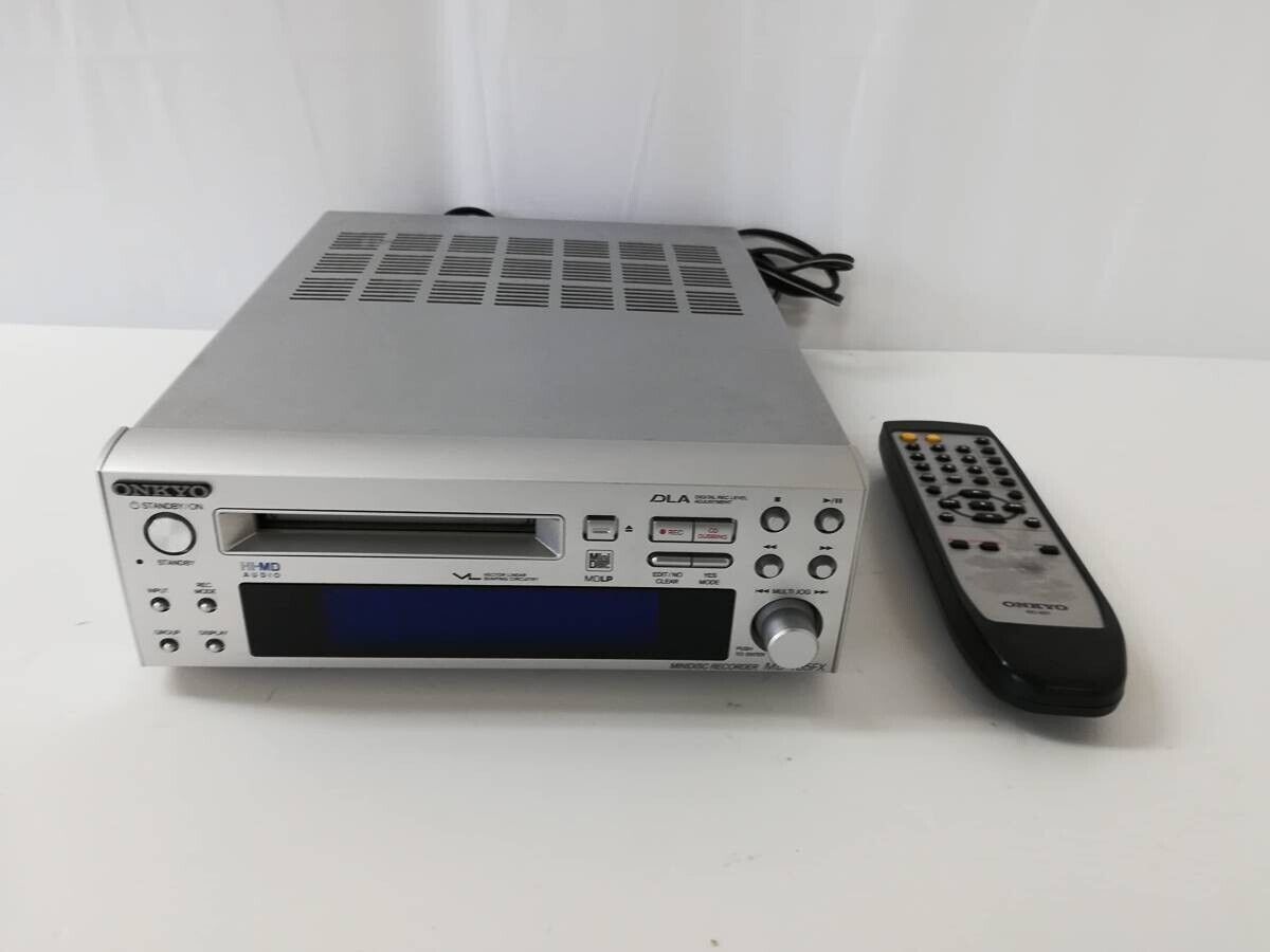 ONKYO INTEC205 Hi-MD deck MD-105FX(S) with remote control Tested silver
