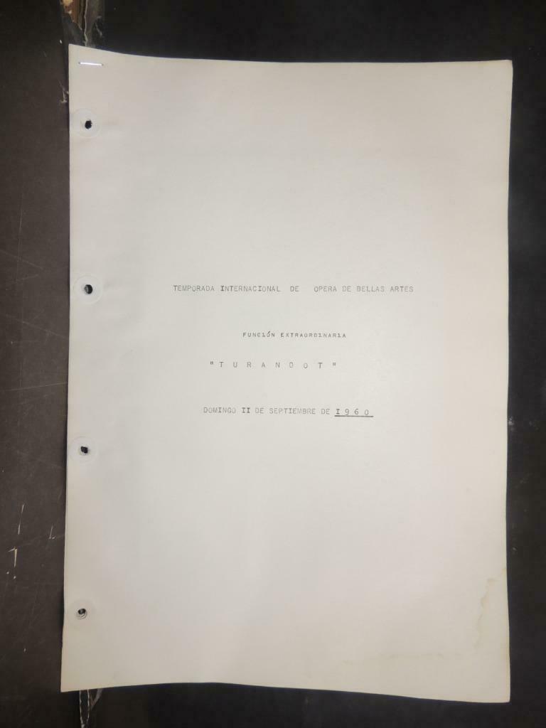 TURANDOT MULTI SIGNED PROGRAM WITH PLACIDO DOMINGO '60