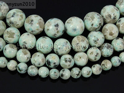 Natural Kiwi Stone Gemstones Round Spacer Beads 15.5'' 6mm 8mm 10mm 12mm