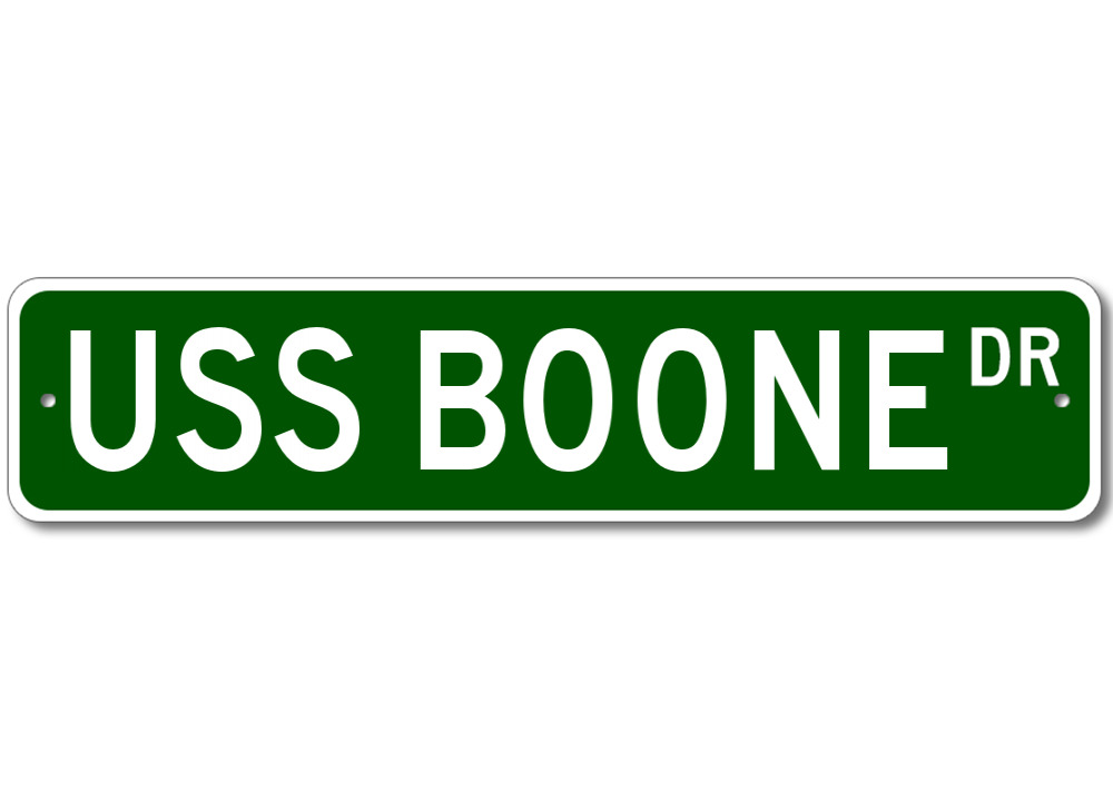 Uss Boone Ffg 28 Ship Navy Sailor Metal Street Sign - Aluminum