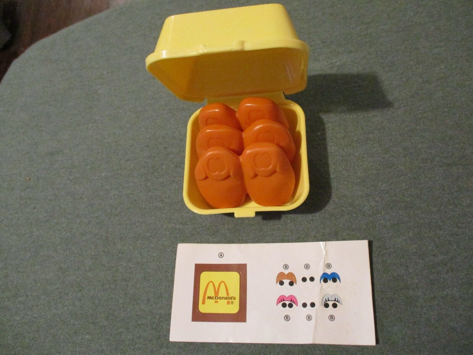 Vintage 1988 Mcdonalds Happy Meal Toy Set Of 6 Chicken Nuggets Mcnugget Buddies