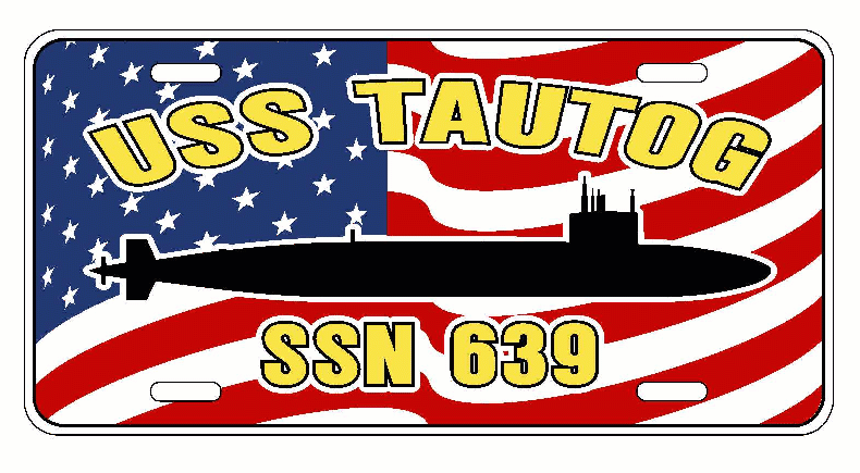 USS TAUTOG SSN 639 License Plate U S Flag Car Truck RV U S Navy Military SS6