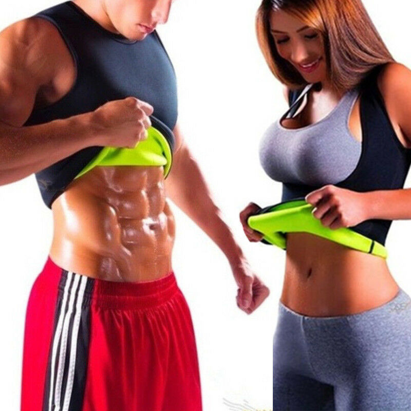 Men's Neoprene Slimming Vest Cami Hot Gym Womens Body Sauna Sweat Thermal Shaper