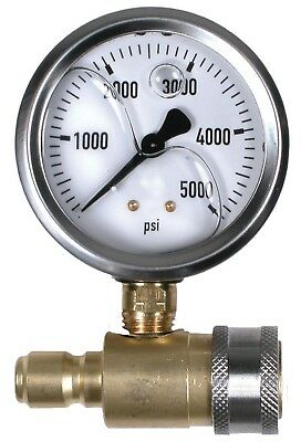 Pressure Parts Pk-qcg-5000 5000 Psi 2-1/2" Quick Connect Cold Water Test Gauge A