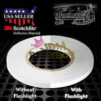 3M Silver Reflective Tape Safety Self Adhesive Striping Sticker 150FT Roll 1Cm