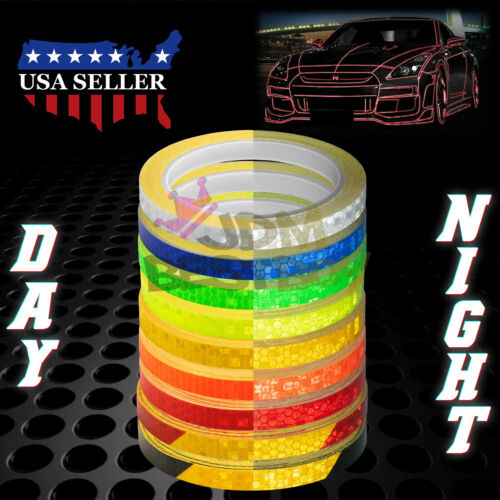 Reflective Safety Tape Self Adhesive pinstripe Sticker Strip Decal 26FT Roll 1CM