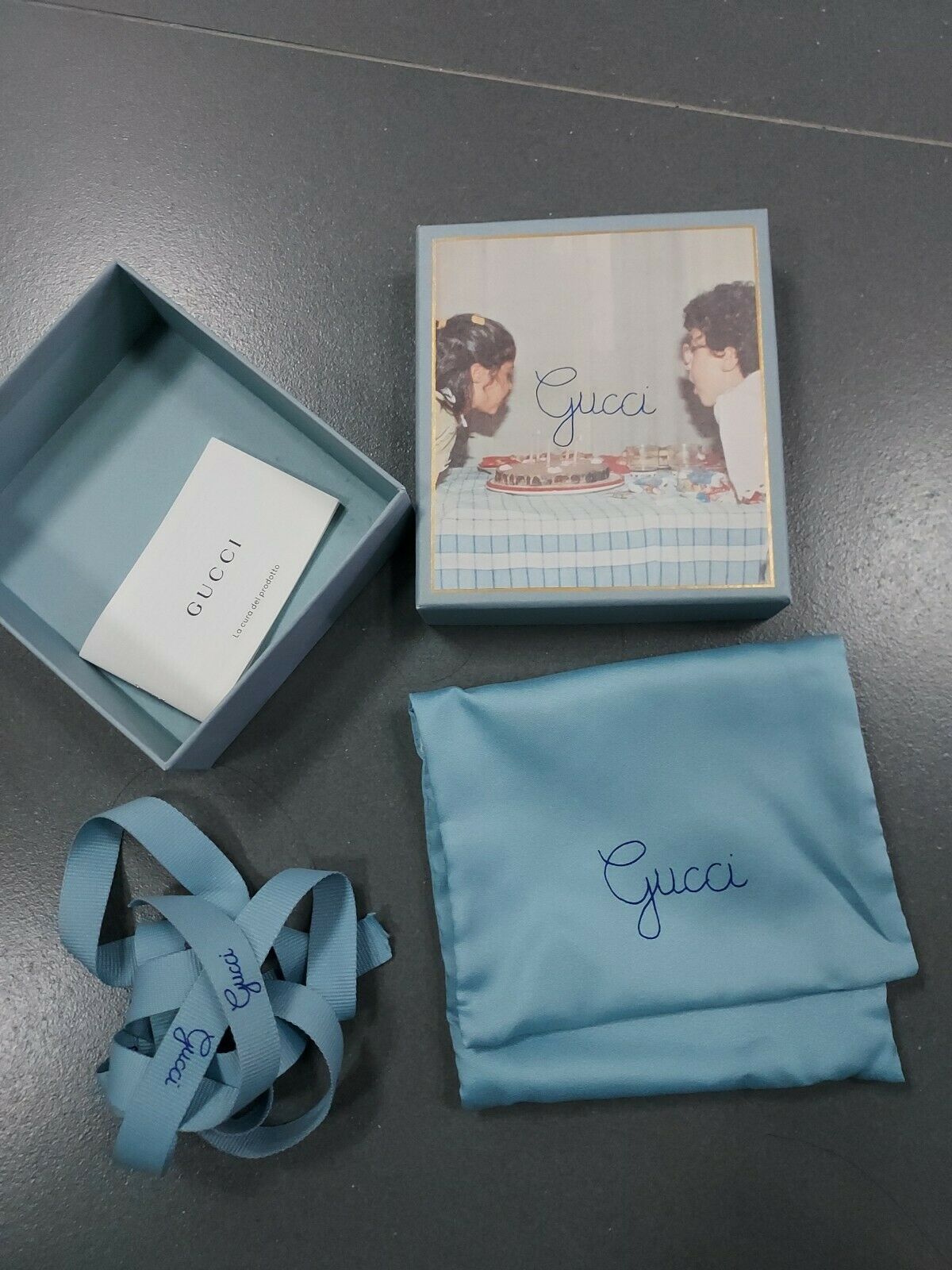 Gucci Birthday Theme 🎂 Small Box With Dust Pouch & Ribbon Limited Edition